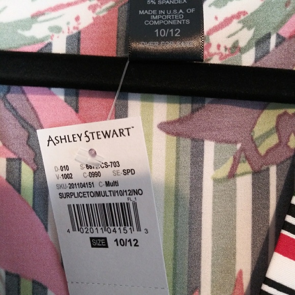 NWT Ashley Stewart multi colored print maxi dress - Picture 6 of 7
